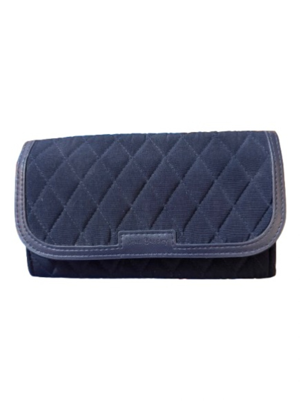 Vera Bradley RFID Trimmed Wristlet Wallet Quilted Microfiber Classic Navy